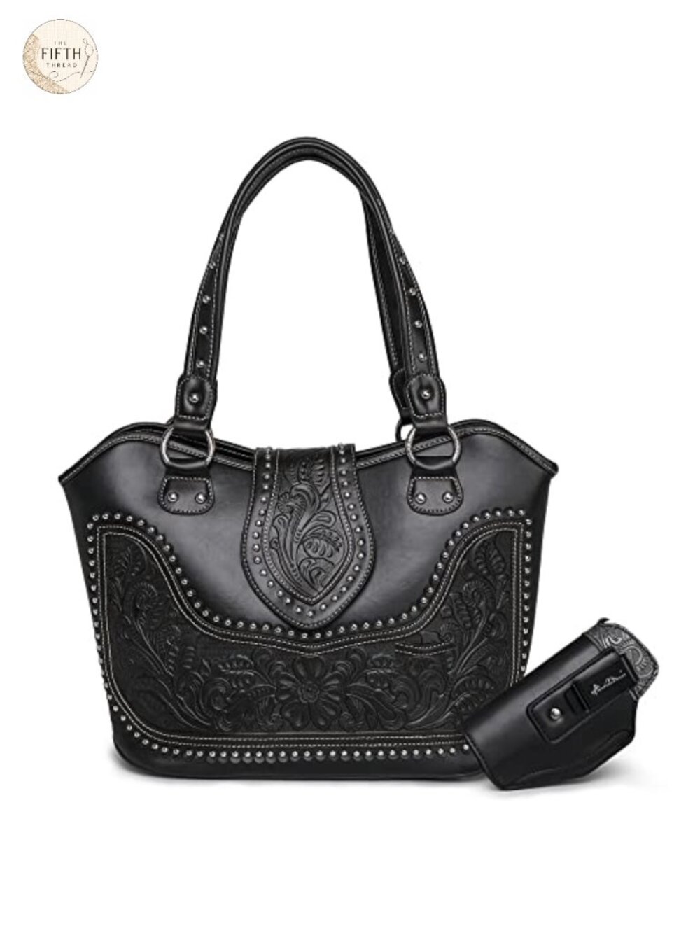 Western Tote Bag for Women Tooled Shoulder Bag Vegan Leather